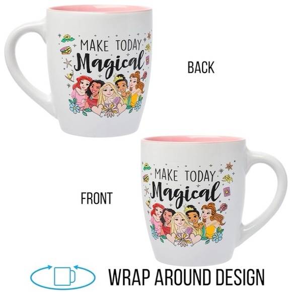 Silver Buffalo Disney Princess Magical Jumbo Curved Ceramic Mug, 25 Ounces - Picture 5 of 5